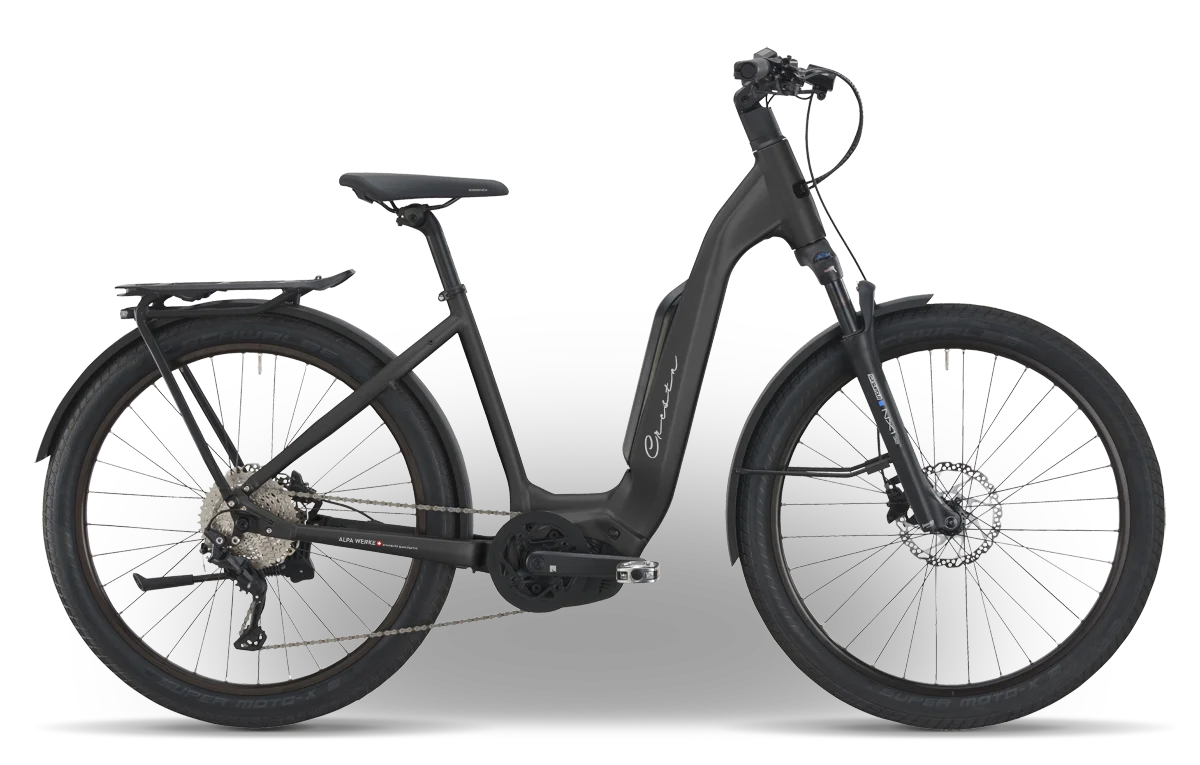 Das neue Cresta ePlaza SID E-Bike in graphit-black matt perfekt für die Stadt.